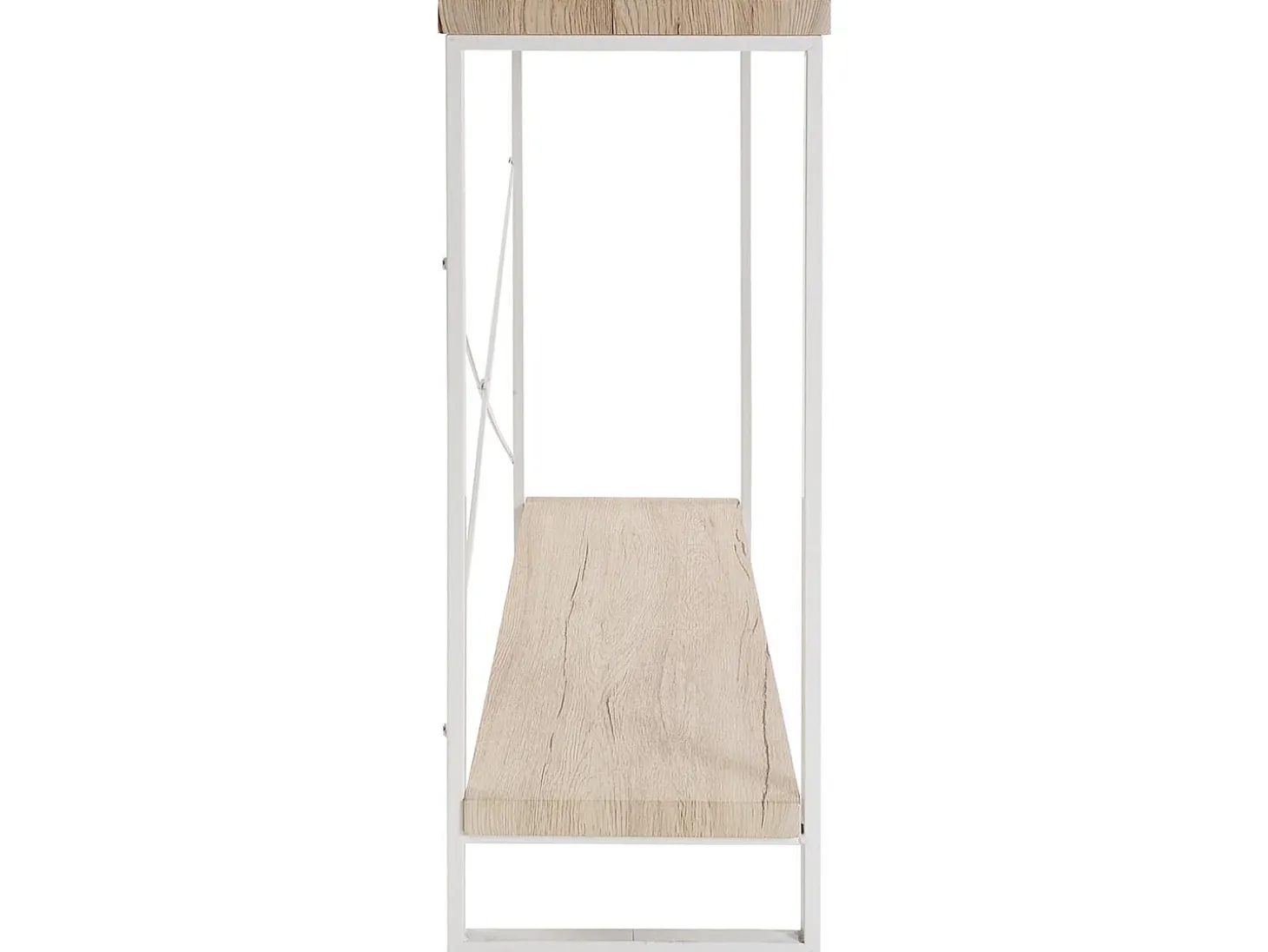 Taline Mueble Recibidor Estrecho para la Entrada o el Pasillo, Mesa Consola, Blanco, 80x30x100cm