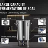 Tanque de Elaboración de Cerveza, SucceBuy Kit de Tanque de Acero Inoxidable de 30 L para Elaboración Casera de Cerveza con Fermentador de Cerveza