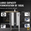 Tanque de Elaboración de Cerveza, SucceBuy Kit de Tanque de Elaboración de Cerveza Casero de Acero Inoxidable de 60 L con Fermentador de Cerveza