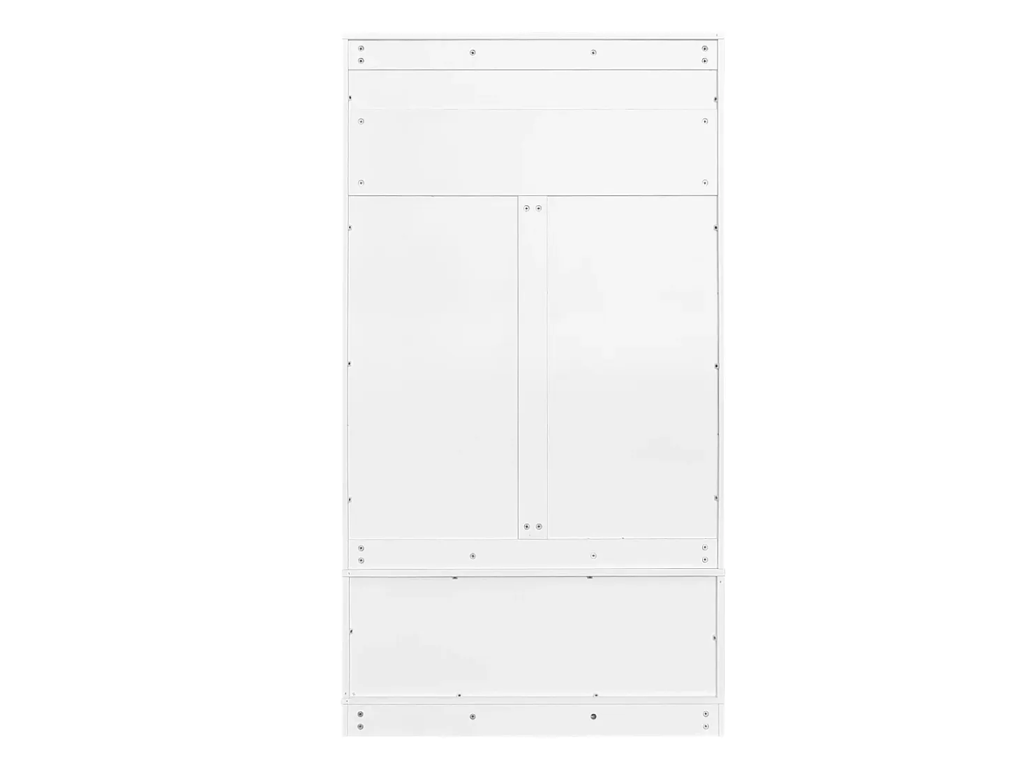 Taquilla blanca con 2 puertas y 4 ganchos, de aglomerado, estilo minimalista.