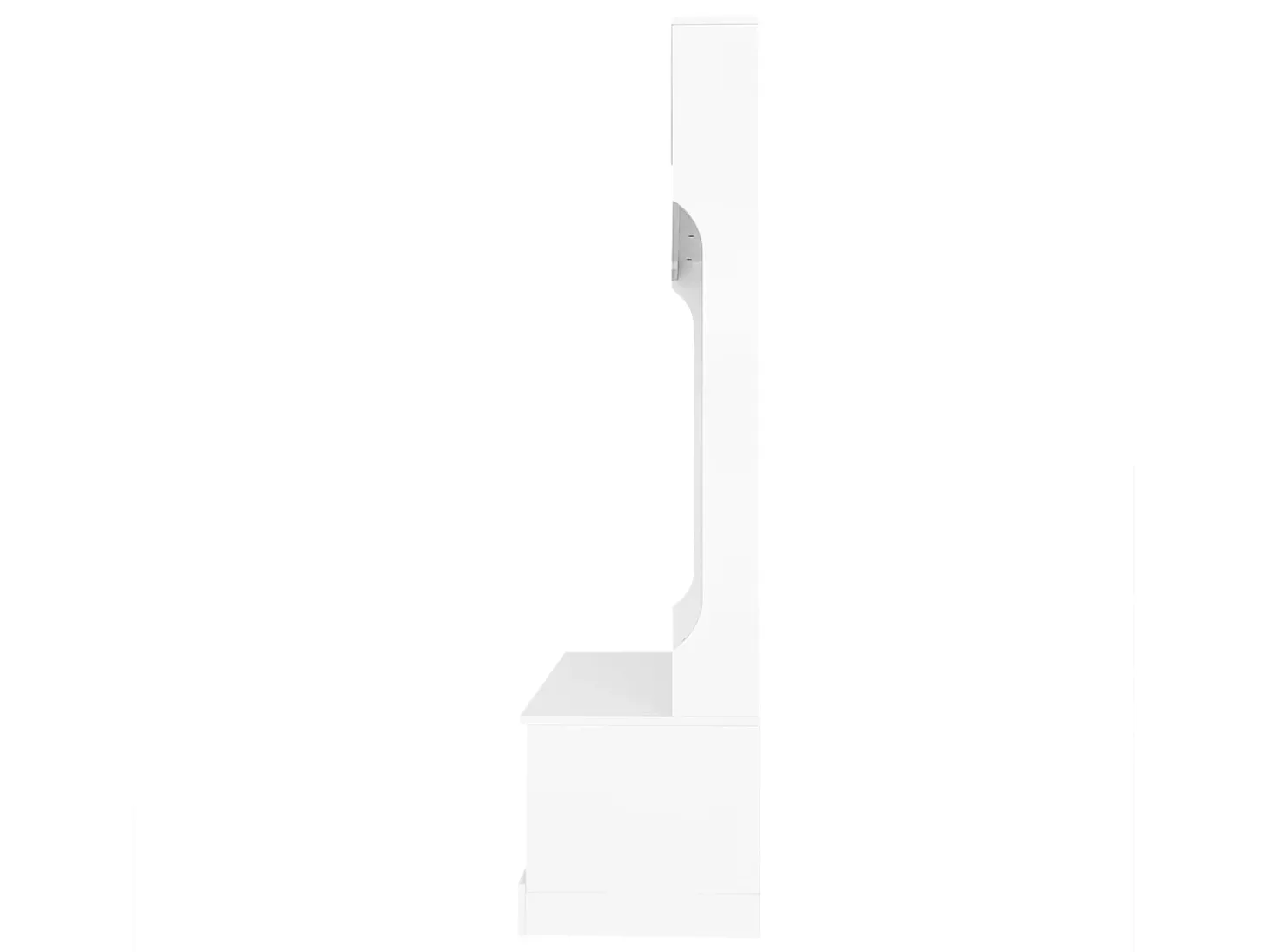 Taquilla blanca con 2 puertas y 4 ganchos, de aglomerado, estilo minimalista.