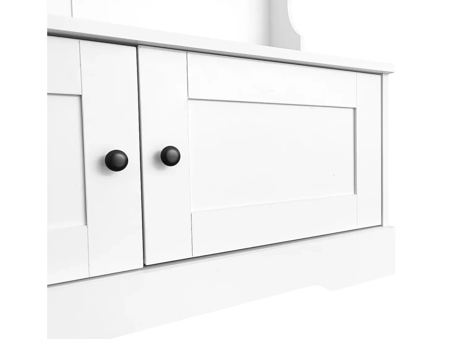 Taquilla blanca con 2 puertas y 4 ganchos, de aglomerado, estilo minimalista.