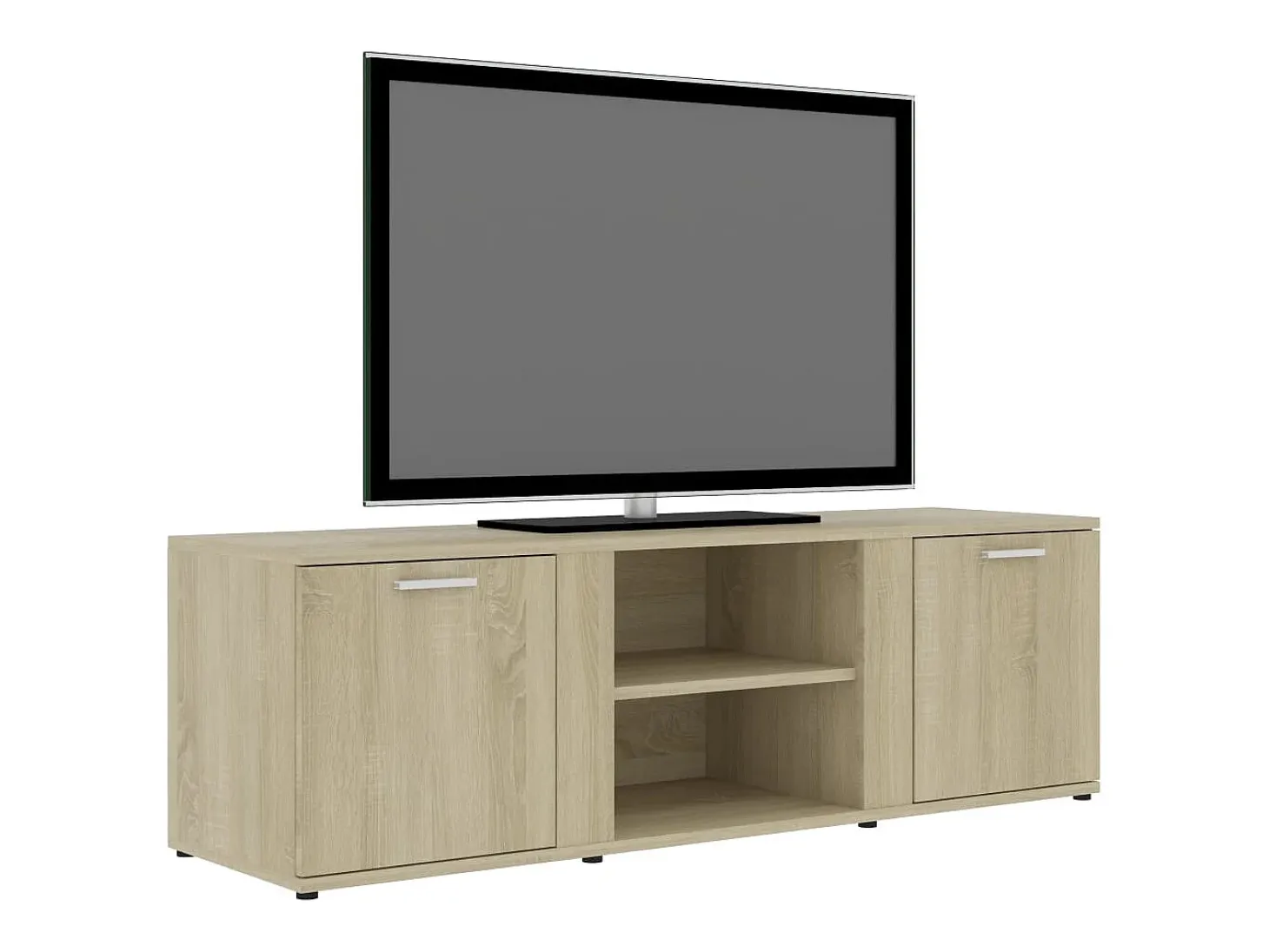 Teodoro Giuseppe Mueble de TV madera contrachapada color roble 120x34x37 cm