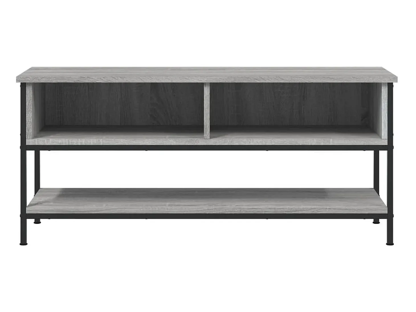 Thilda Mueble de TV madera contrachapada gris Sonoma 100x35x45 cm