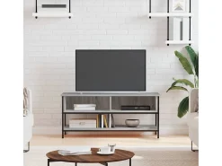 Thilda Mueble de TV madera contrachapada gris Sonoma 100x35x45 cm