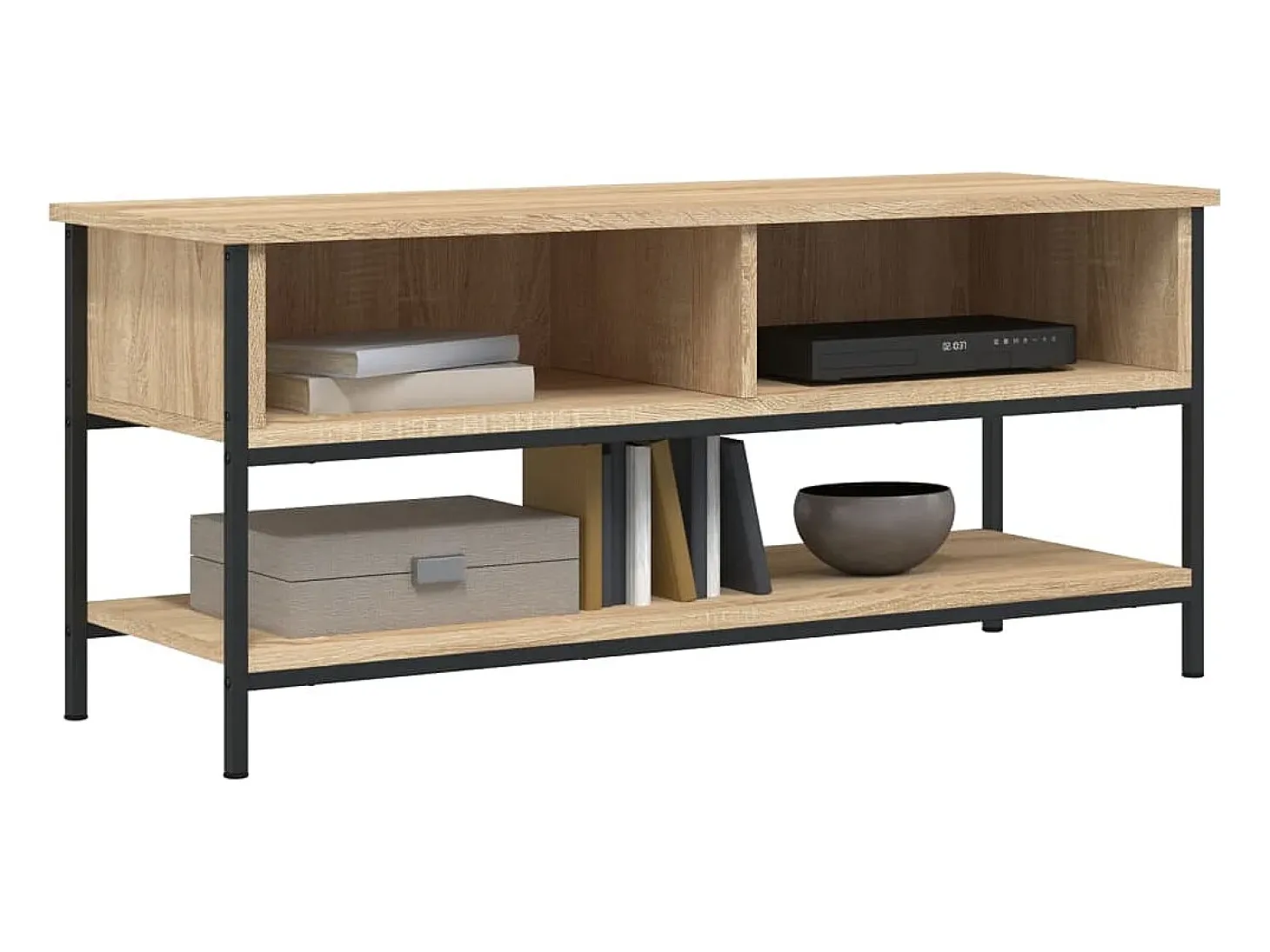 Thilda Mueble de TV roble Sonoma 100x35x45 cm madera de ingeniería
