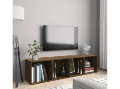 Thorben Estantería/mueble de TV madera roble marrón 143x30x36 cm