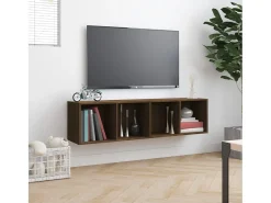 Thorben Estantería/mueble de TV madera roble marrón 143x30x36 cm