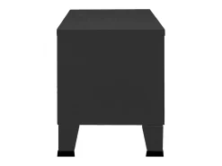 Timo Mueble de TV industrial metal negro 105x35x42 cm