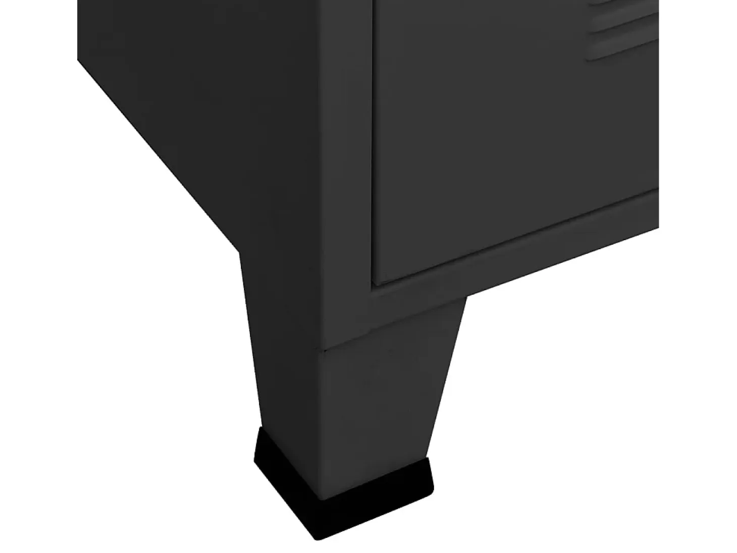 Timo Mueble de TV industrial metal negro 105x35x42 cm