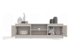 TIVOLI - Mueble de TV de estilo moderno - 120x40x36cm - 2 nichos + 2 puertas - Almacenamiento de equipos de TV/audio