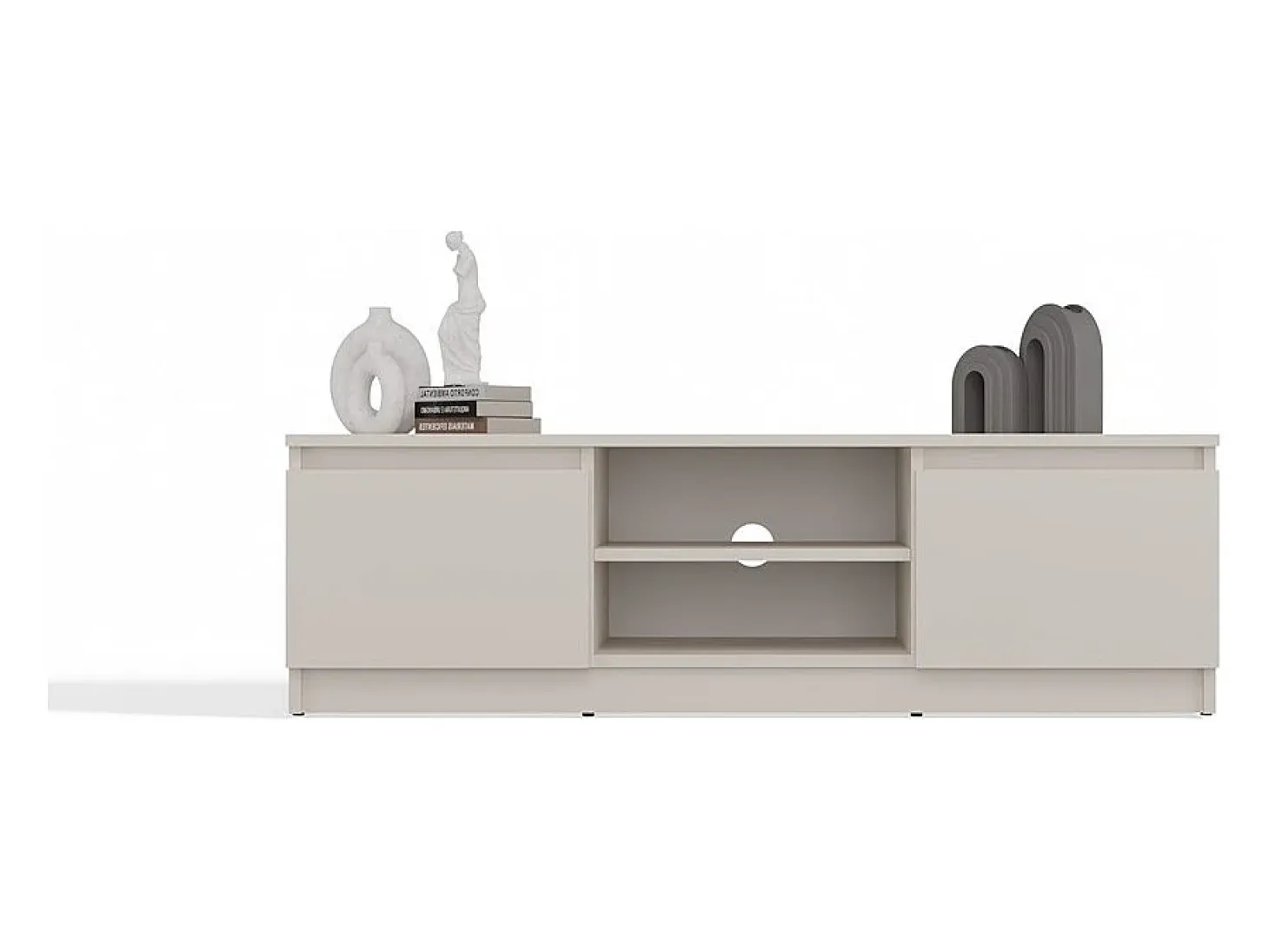TIVOLI - Mueble de TV de estilo moderno - 120x40x36cm - 2 nichos + 2 puertas - Almacenamiento de equipos de TV/audio
