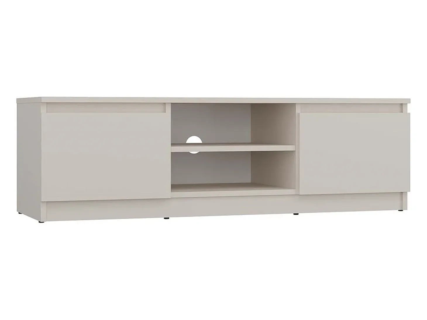TIVOLI - Mueble de TV de estilo moderno - 120x40x36cm - 2 nichos + 2 puertas - Almacenamiento de equipos de TV/audio