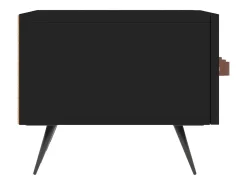 Tjorlin Mueble de TV madera de ingeniería negro 150x36x30 cm