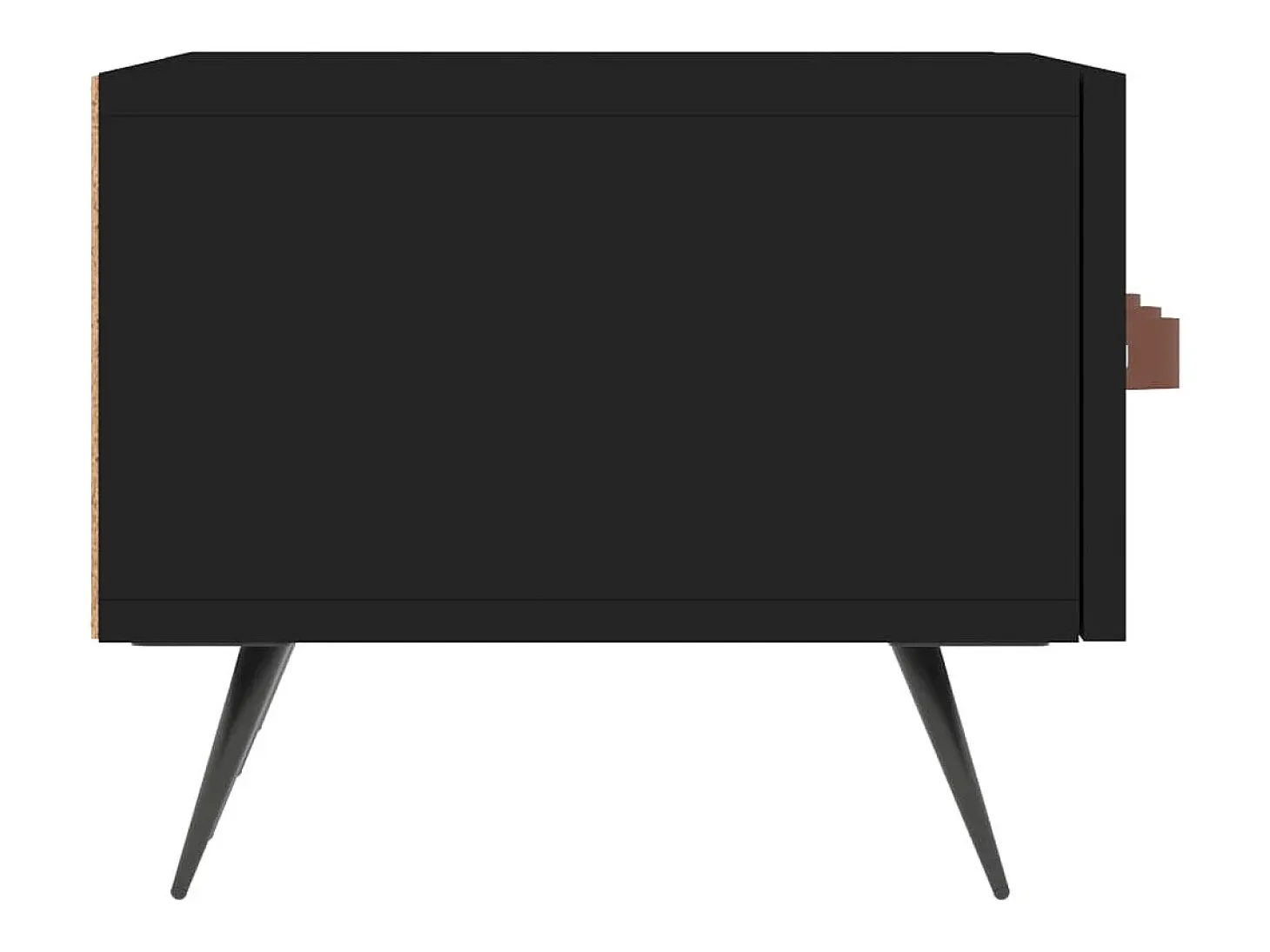 Tjorlin Mueble de TV madera de ingeniería negro 150x36x30 cm