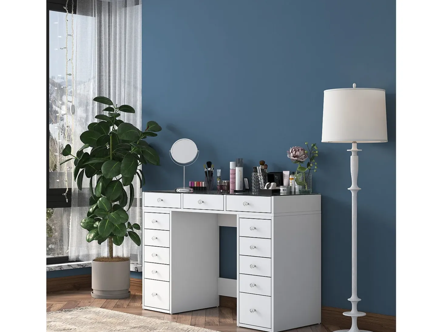 Tocador Kailua 2109, Blanco, 80x120x45cm