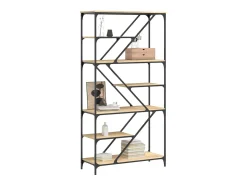 Torgir Estantería madera de ingeniería acero roble Sonoma 91x36x176 cm