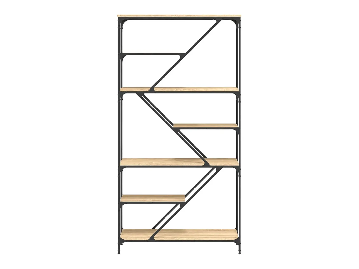 Torgir Estantería madera de ingeniería acero roble Sonoma 91x36x176 cm