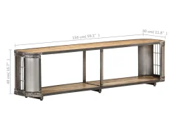 Torlen Mueble para TV de madera maciza de mango 150x30x40 cm