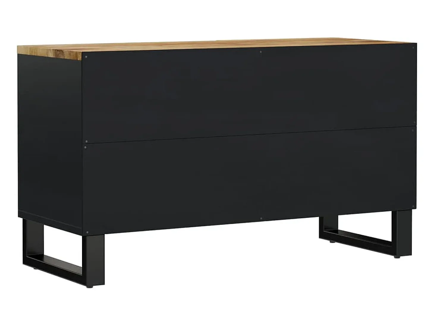 Torval Mueble de TV madera mango y madera contrachapada 80x33x46 cm