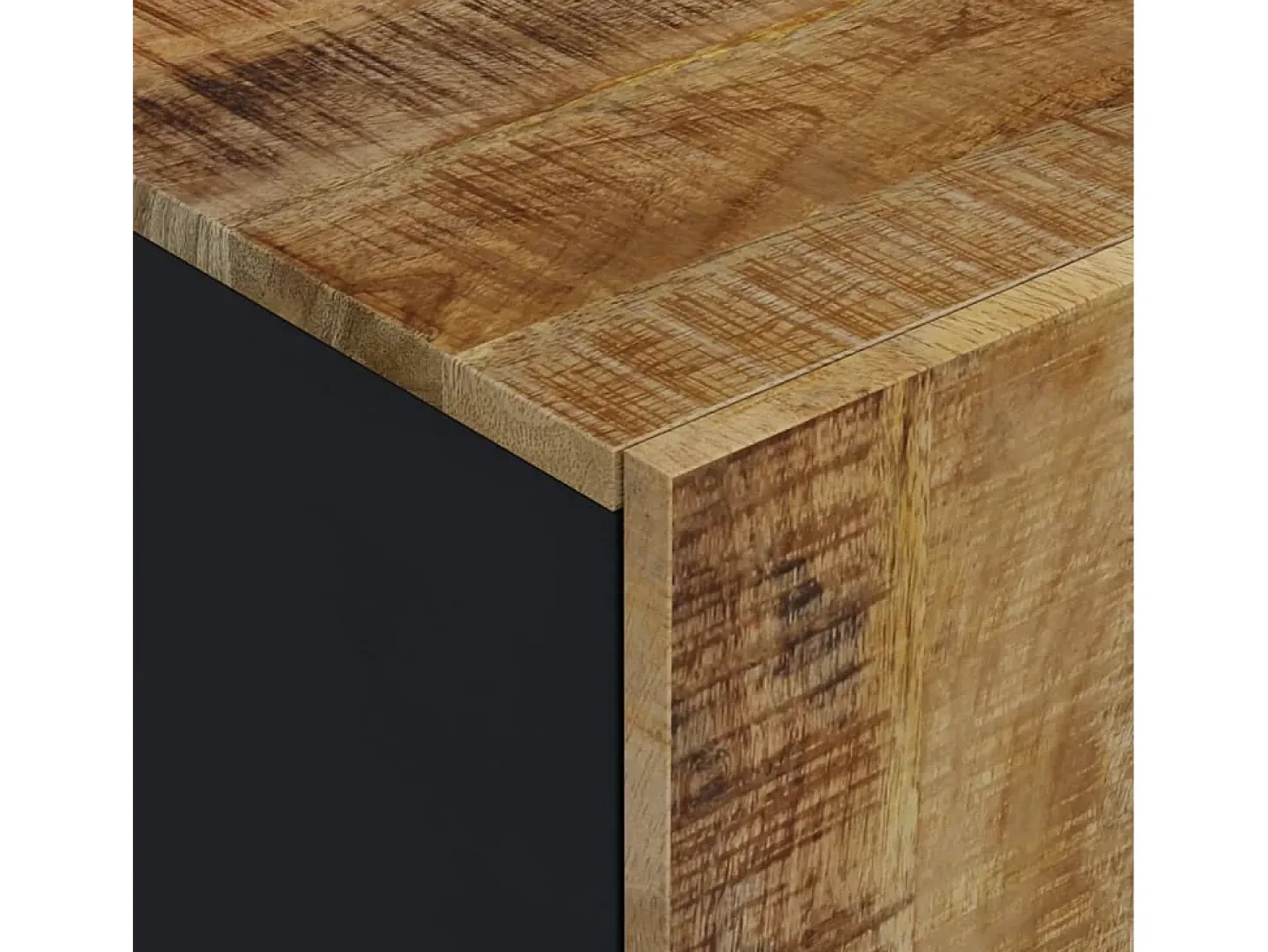 Torval Mueble de TV madera mango y madera contrachapada 80x33x46 cm