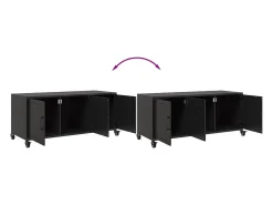 Tours Mueble para TV acero negro 100,5x39x43,5 cm