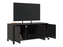Tours Mueble para TV acero negro 100,5x39x43,5 cm