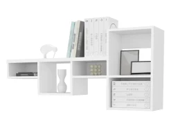 TUHOME Unidad de Estantería de Pared Globe con 5 Estantes