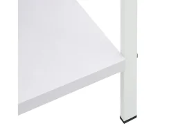 Uggeløse Estantería de 3 niveles madera ingeniería blanco 60x27,6x90,5cm
