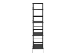 Uggeløse Estantería de 4 niveles madera ingeniería negro 60x27,6x124,5cm