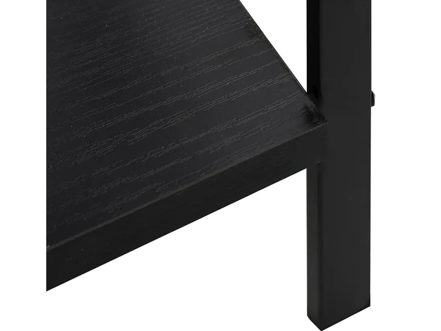 Uggeløse Estantería de 4 niveles madera ingeniería negro 60x27,6x124,5cm