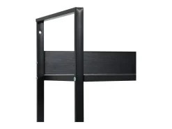 Uggeløse Estantería de 4 niveles madera ingeniería negro 60x27,6x124,5cm