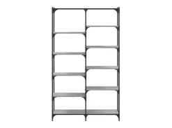 Ulrad Estantería erro y madera ingeniería gris Sonoma 100x32x170 cm