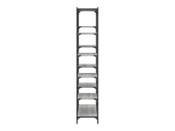 Ulrad Estantería erro y madera ingeniería gris Sonoma 100x32x170 cm