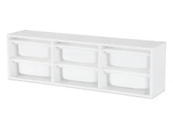 Unidad de almacenamiento para niños, 6 cubos blanco