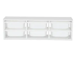 Unidad de almacenamiento para niños, 6 cubos blanco