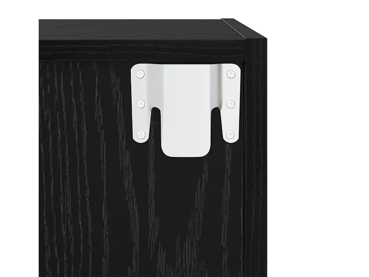 Unidad de pared de roble negro 37 x 37 x 37 cm Madera de ingeniería