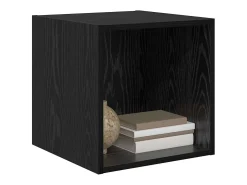 Unidad de pared de roble negro 37 x 37 x 37 cm Madera de ingeniería