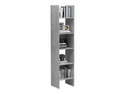 Vamdrup Estantería de madera contrachapada gris hormigón 40x35x180 cm