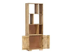 Vendrik Estantería madera maciza de mango 60x35x180 cm