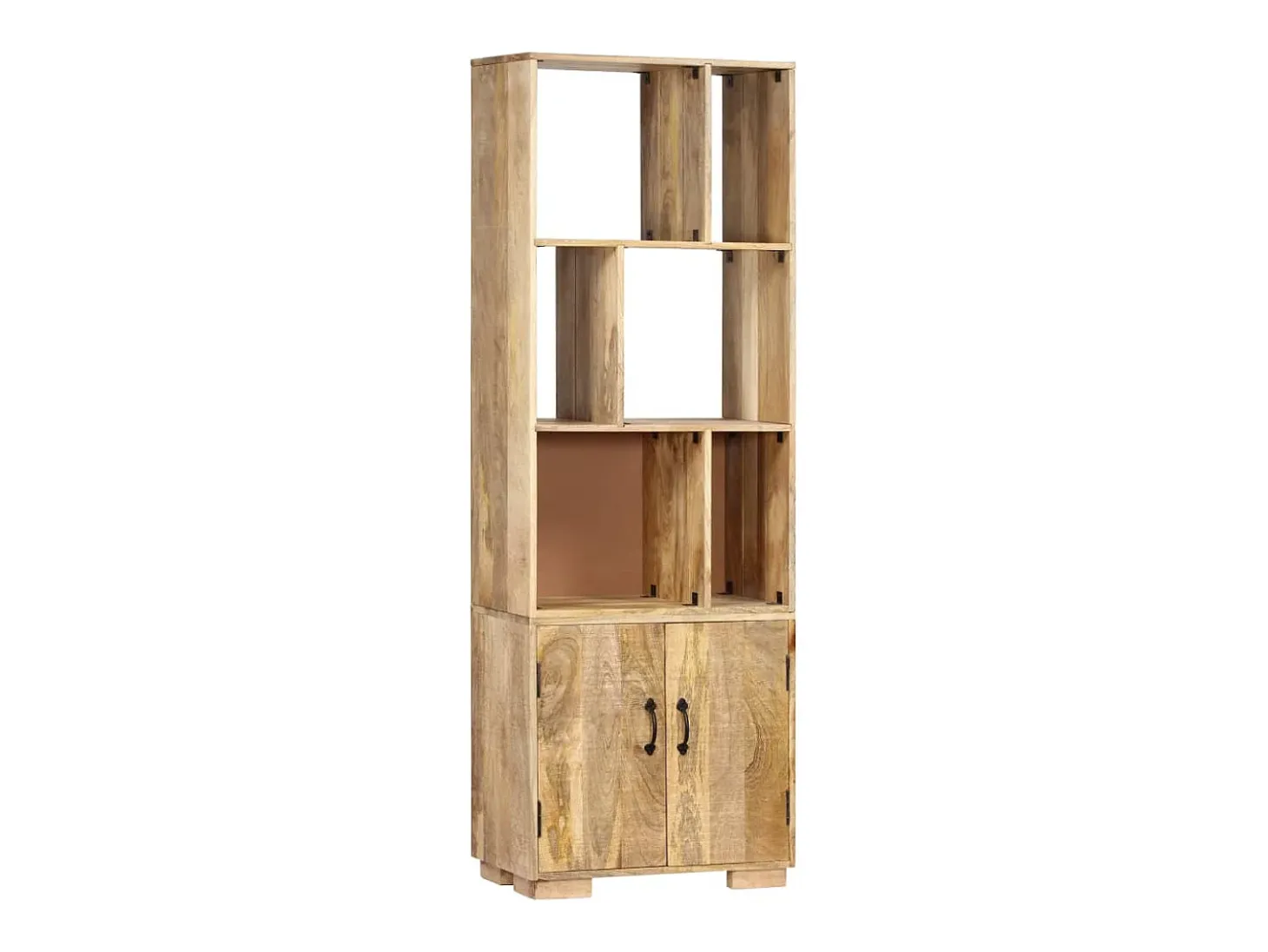 Vendrik Estantería madera maciza de mango 60x35x180 cm