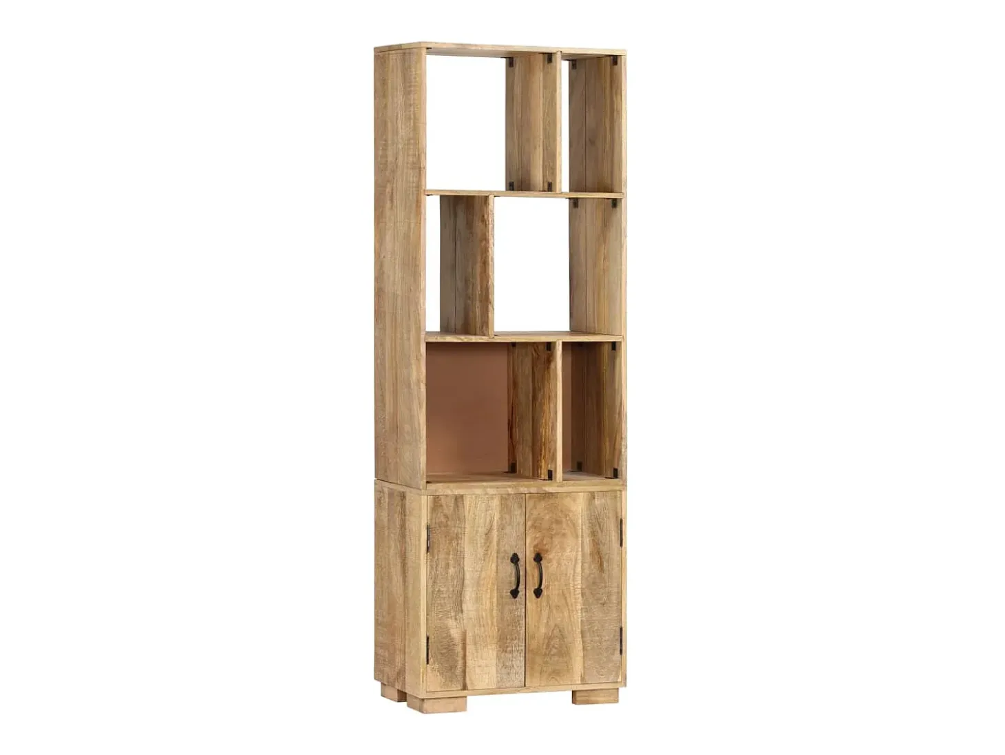 Vendrik Estantería madera maciza de mango 60x35x180 cm