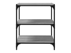 Ventura Estantería contrachapada y acero gris Sonoma 60x33x70,5 cm