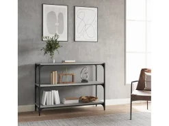 Ventura Estantería contrachapada y acero gris Sonoma 100x33x70,5 cm