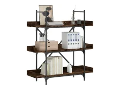 Vero Beach Librería 3 estantes madera ingeniería roble humo 100x33x108,5cm