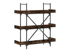 Vero Beach Librería 3 estantes madera ingeniería roble humo 100x33x108,5cm