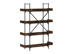 Vero Beach Librería 4 estantes madera ingeniería roble humo 100x33x145,5cm