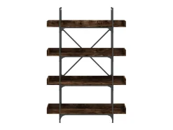 Vero Beach Librería 4 estantes madera ingeniería roble humo 100x33x145,5cm