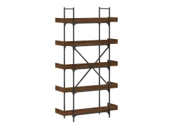 Vero Beach Librería 5 estantes madera ingeniería marrón 100x33x180,5 cm
