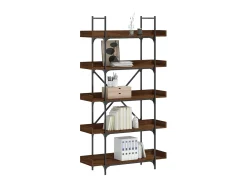 Vero Beach Librería 5 estantes madera ingeniería marrón 100x33x180,5 cm